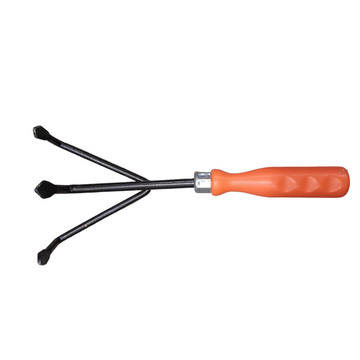 Garden hand cultivator with PVC grip
